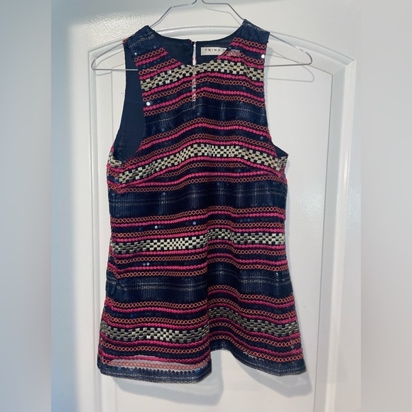 Trina Turk Purple Pink Sleeveless Sequin Top 💕 Size 2 - Picture 5 of 9